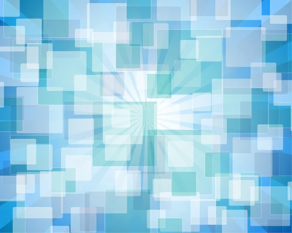 Blå rektangulär abstrakt bokeh — Stock vektor