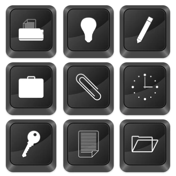 stock vector computer buttons office
