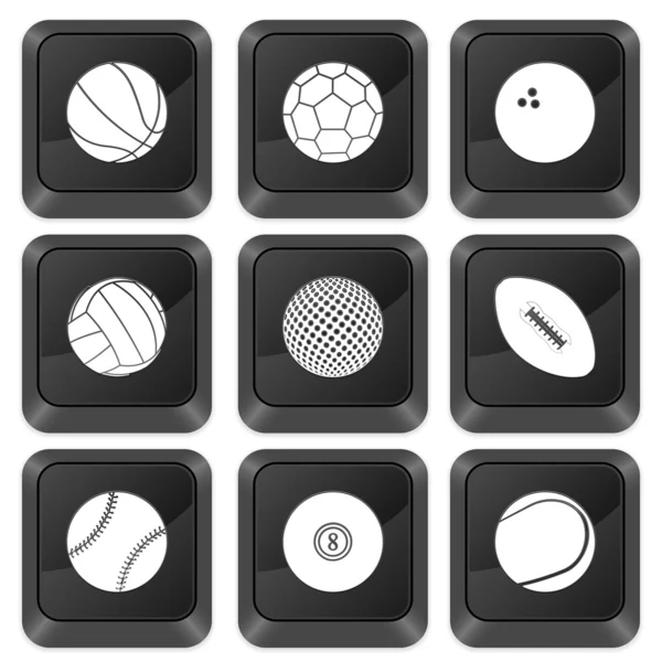 stock vector computer buttons sports