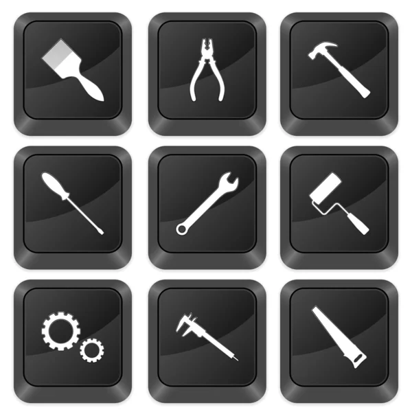 Computer buttons tools — Stock Vector