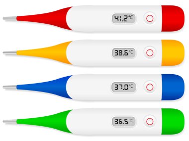 Medical digital thermometer clipart