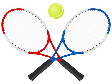 Tennis rackets аnd ball clipart