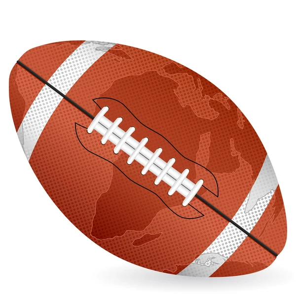 World map football ball — Stock Vector