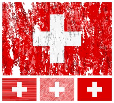 İsviçre grunge bayrağı ayarlanmış