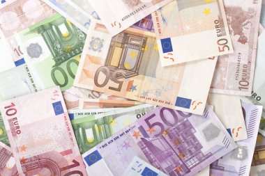 Euro banknotes clipart