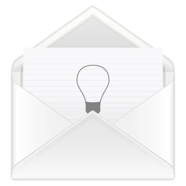 Envelope bulb — Stock Vector