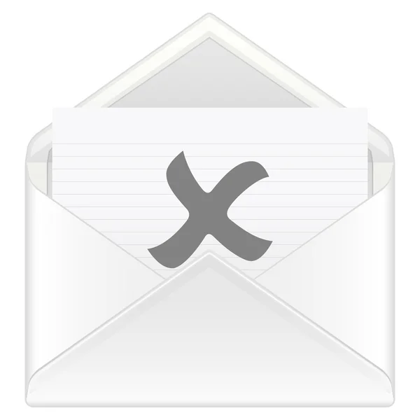 Enveloppe annuler — Image vectorielle