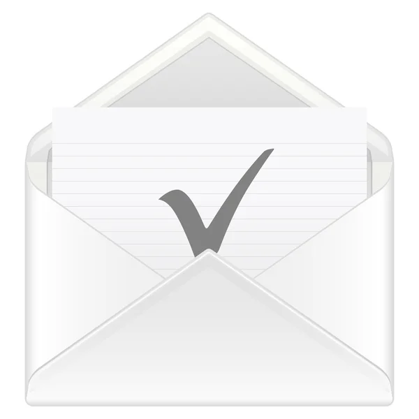 Símbolo de verificação do envelope —  Vetores de Stock