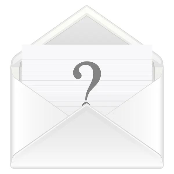 Вопрос на конверте — стоковый вектор