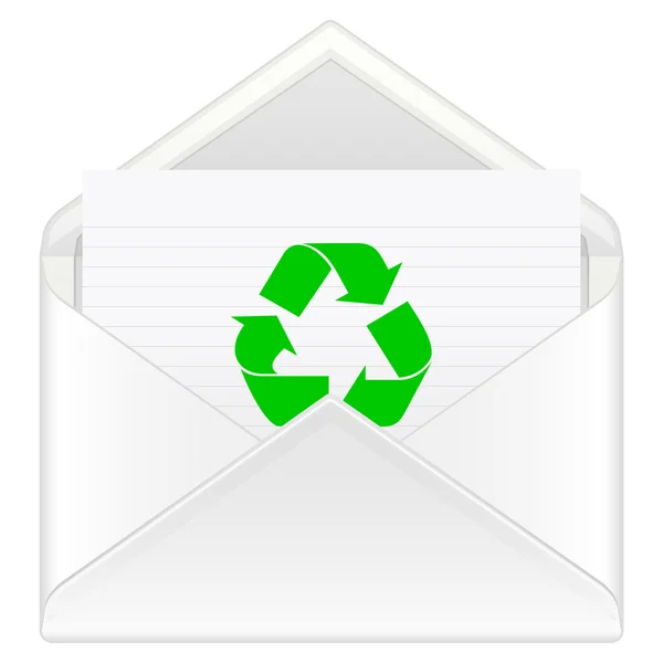 Kirjekuoren kierrätys — vektorikuva