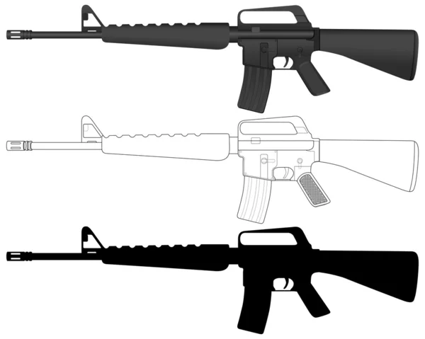 M16 carabine — 스톡 벡터