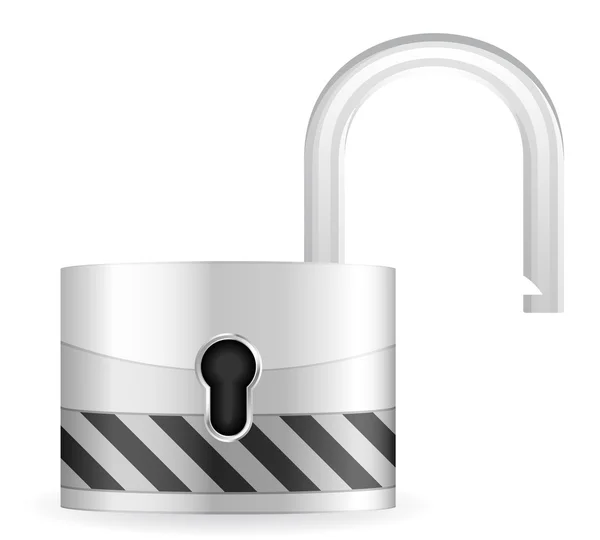 Open security padlock — Stock Vector