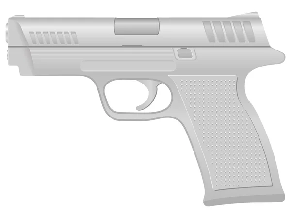 Pistola de plata — Vector de stock