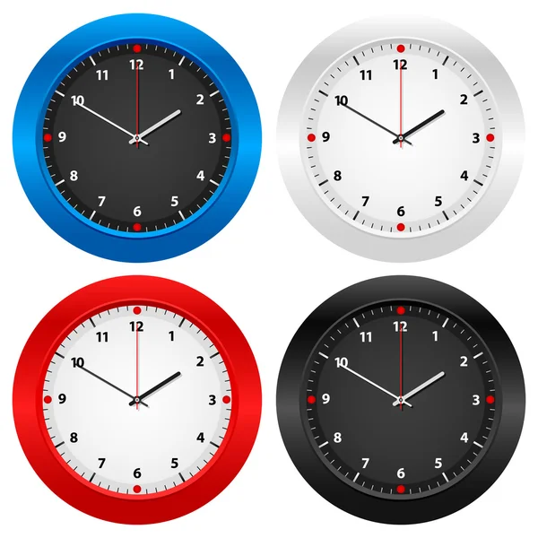 Настінні годинники — стоковий вектор