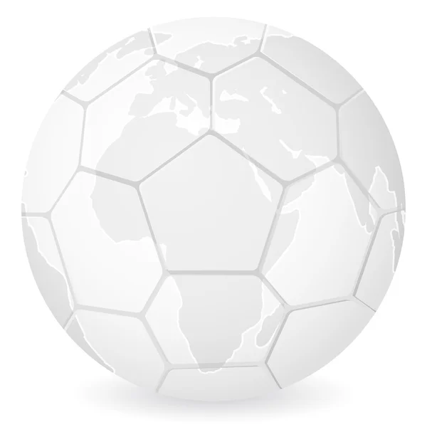 World map soccer ball — Stock Vector
