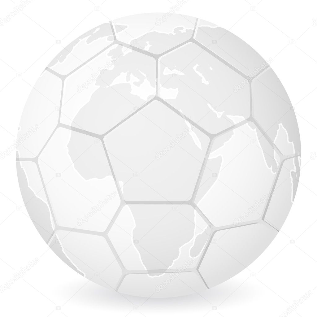 World map soccer ball