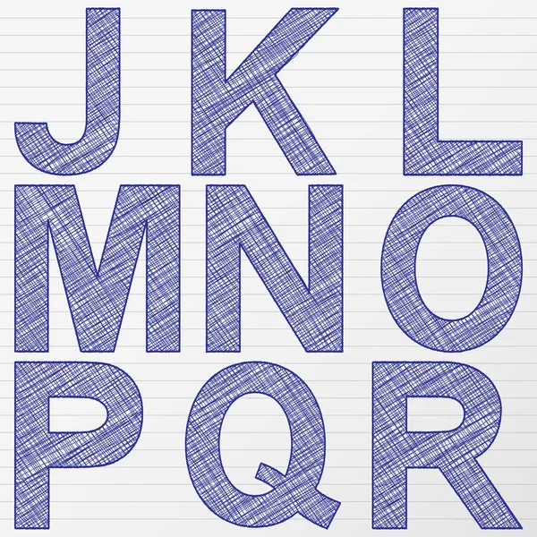 Малювання букви J-R — стоковий вектор