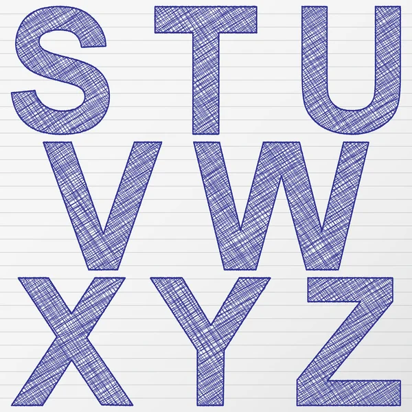 Малювання букву S-Z — стоковий вектор