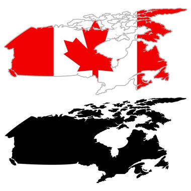Kanada Haritası bayrağı