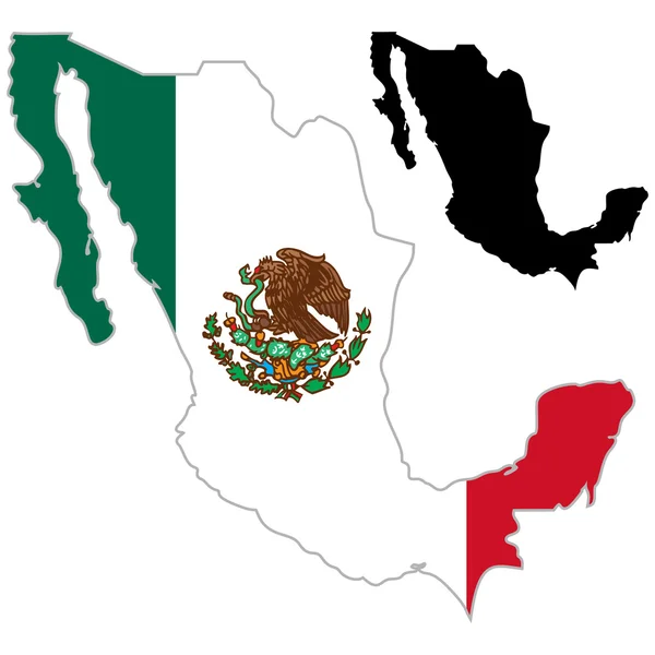 墨西哥地图标志 — 图库矢量图片