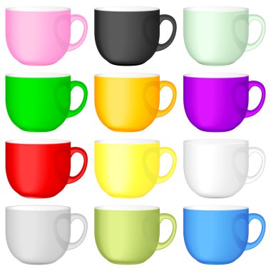 Coffee cup set clipart