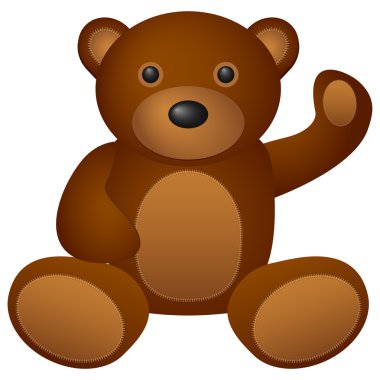 Teddy bear toy clipart