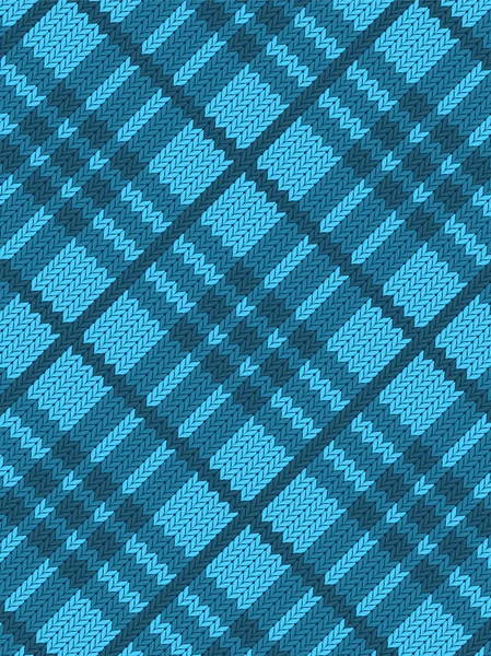 Blauwe realistische textiel patroon — Stockvector