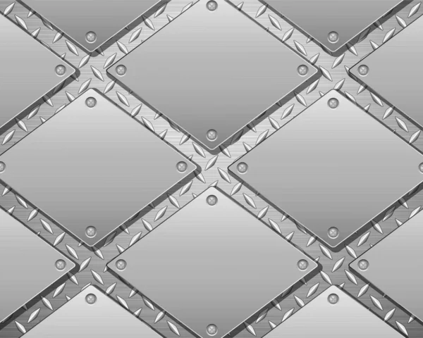 Diamond metall bakgrund och plattor — Stock vektor