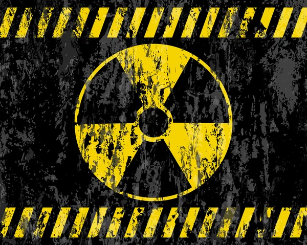 Grunge Strahlung Zeichen Hintergrund — Stockvektor