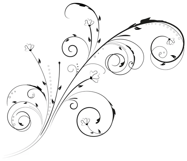 Ornement tourbillon floral — Image vectorielle