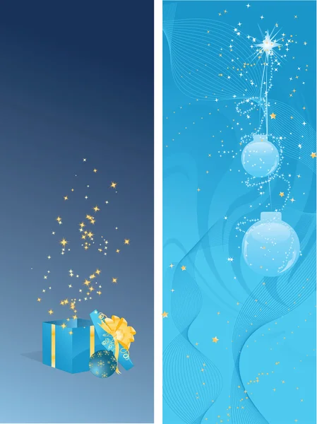 Deux bannière de Noël — Image vectorielle