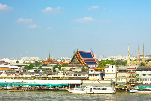 Wat Pho en Chao Phraya —  Fotos de Stock