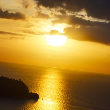 Sunset over Andaman Sea clipart