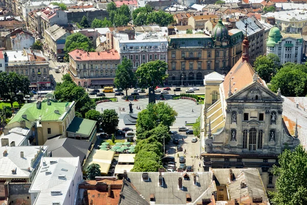 stock image Lviv Aerial View