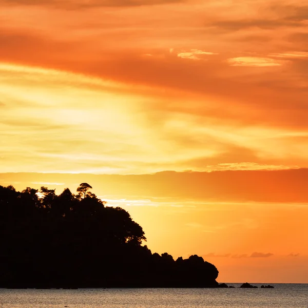 Západ slunce nad Andamanským mořem — Stock fotografie