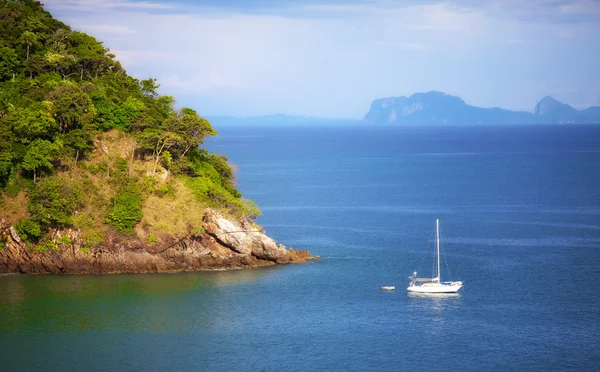 Yacht in the Sea — Stock Photo, Image