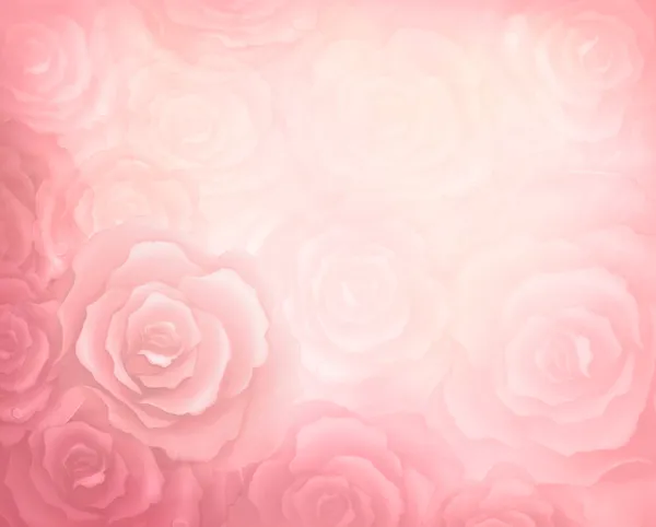 Achtergrond met illustraties van roze rozen — Stockfoto
