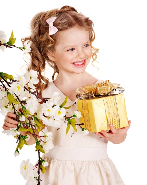 Child with spring flower. — Stock Photo, Image