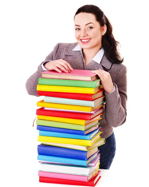 Woman holding book. — Stock Photo, Image