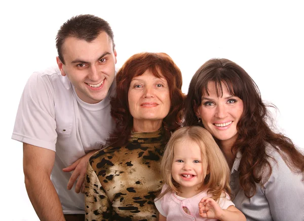 Portrait d'une famille heureuse — Photo