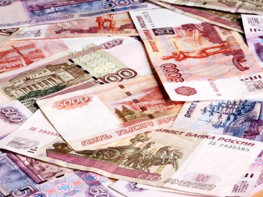 Background of money (Russian rouble). clipart