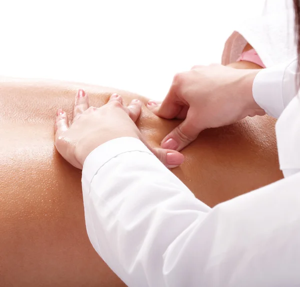 Massage av ryggen. spa resort. — Stockfoto