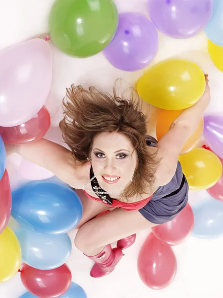 Mooi meisje met ballon. — Stockfoto