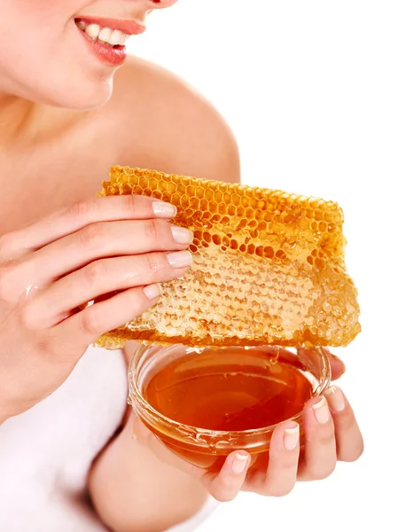 Masques naturels faits maison bio de miel . — Photo