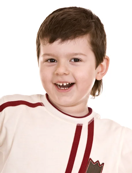 Niño en suéter deportivo sonriendo . — Foto de Stock