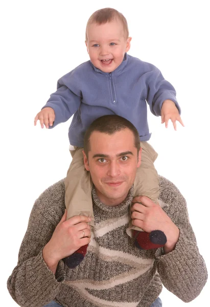 Padre e hijo. Familia feliz . — Foto de Stock