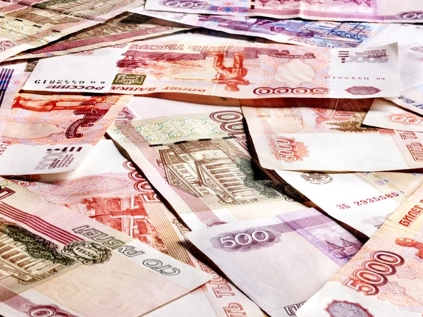 Hintergrund des Geldes Russischer Rubel. — Stockfoto