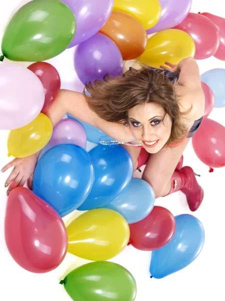 Krásná dívka s ballon. — Stock fotografie