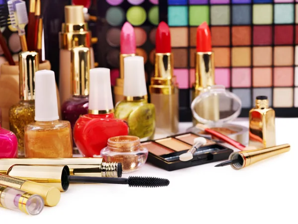 Cosmetici decorativi per trucco. — Foto Stock