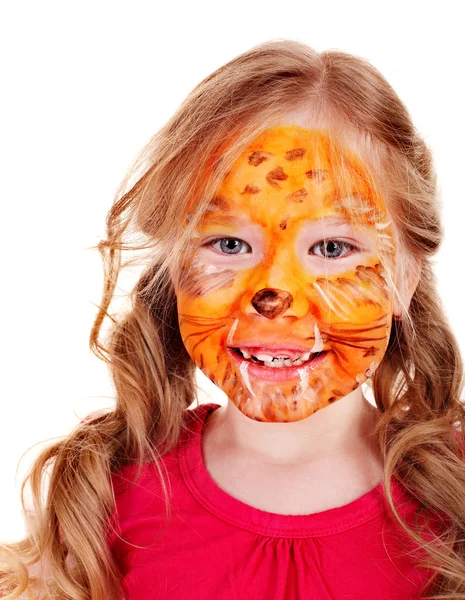 Crianças com pintura de cara . — Fotografia de Stock